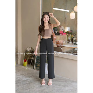 รุ่น S4 ขากระบอกใหญ่ เอวสูง ขอบเรียบ S - 2XL มีเก็บเงินปลายทาง📦