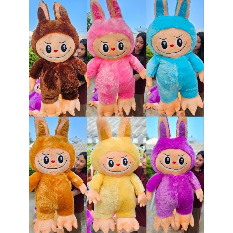 ตุ๊กตาลาบูบู้ตัวใหญ่ Labubu ขนนุ่ม 110เซน ถ่ายจากงานจริง ใยสังเคราะห์นุ่มๆอย่างดี หน้าปักสวยๆค้า