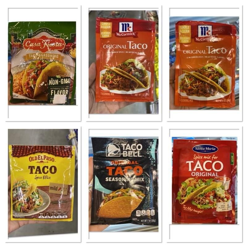 ซอสผง สำหรับทำ ทาโก้ 28g. McCormick Original Taco แม็คคอร์มิค ออริจินอล ทาโก้ / Old El Paso Spice Mi
