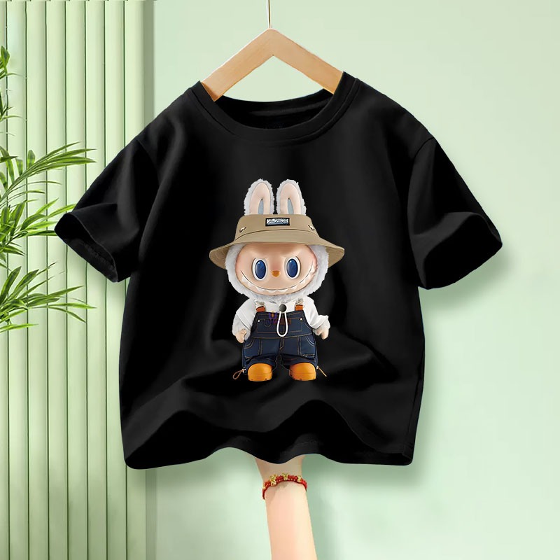 H784เสื้อยืดเด็กแขนสั่งลายLABUBU.ผ้านุ่นใส่สบายทั้งเด็กชายกับเด็กหญิง - รูปที่ 2