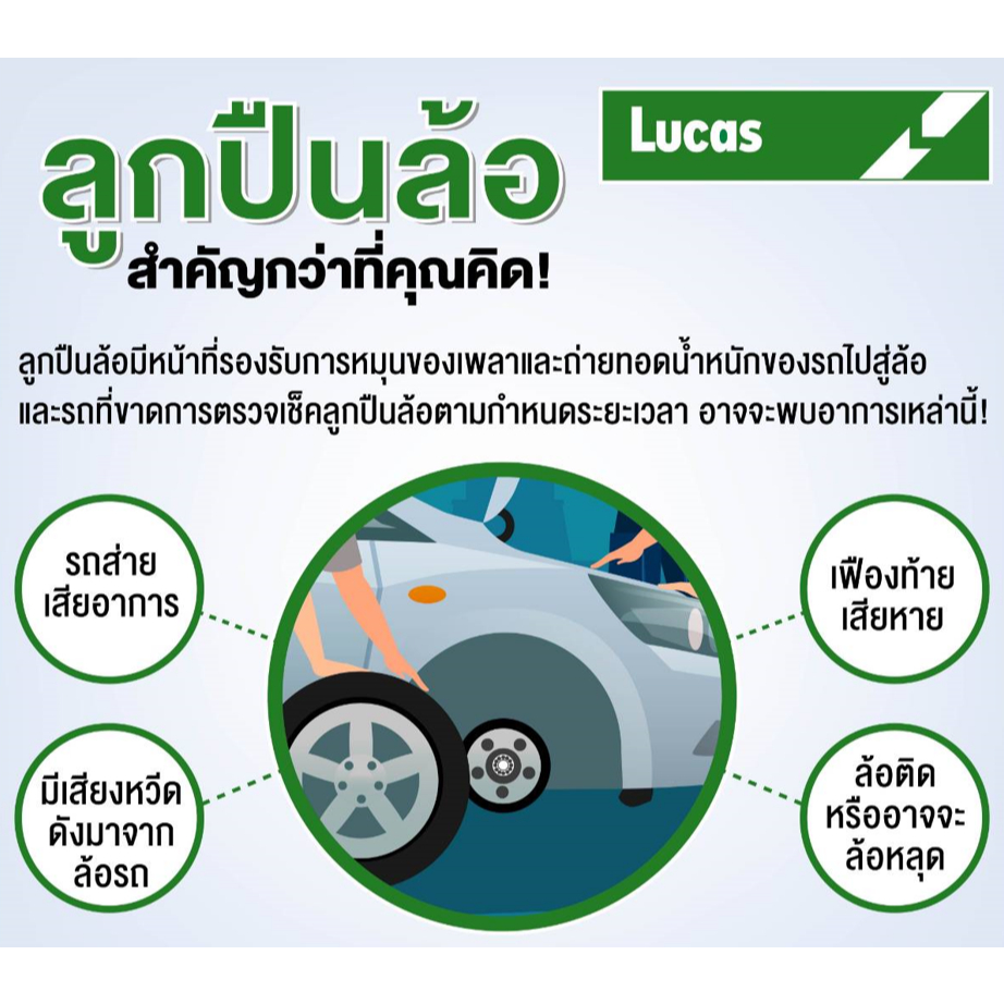 ลูกปืนดุมล้อหลัง Honda Jazz GE, Honda City,Honda Freed ปี 09-13 รุ่น ABS, ยี่ห้อ Lucas, LHB027S