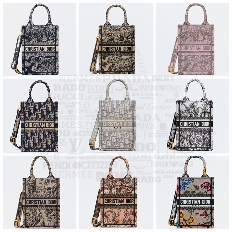 Dior/Mini Vertical Version Book Tote Handbag