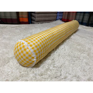 หมอนข้างทรงกลมใหญ่ขนาด ก21*ยาว107*ส21 ลายสก๊อต มินิมอล ยัดนุ่นแท้100%