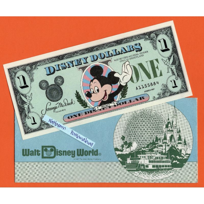 ธนบัตร Disney Money Dollar $1