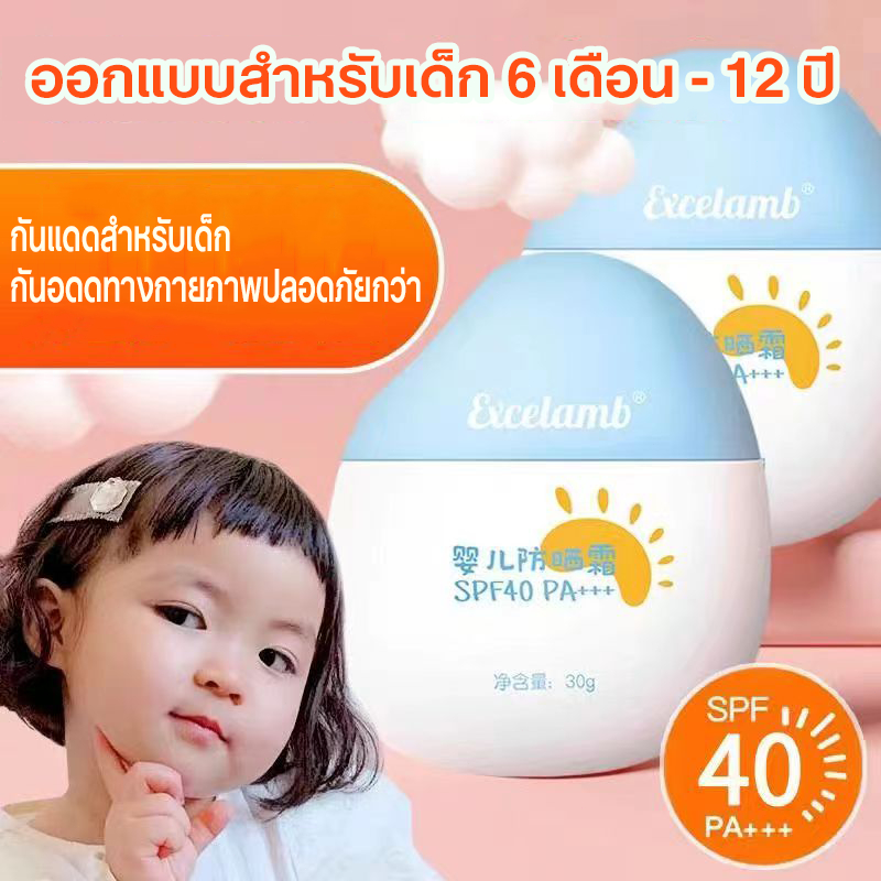 [6+ เดือน] กันแดดเด็ก ออร์แกนิค ซันสกรีน โลชั่น 30g SPF40 PA+++ กันแดด เด็ก ครีมทาหน้าเด็ก กันแดดทาหน้า กันแดดทาตัว