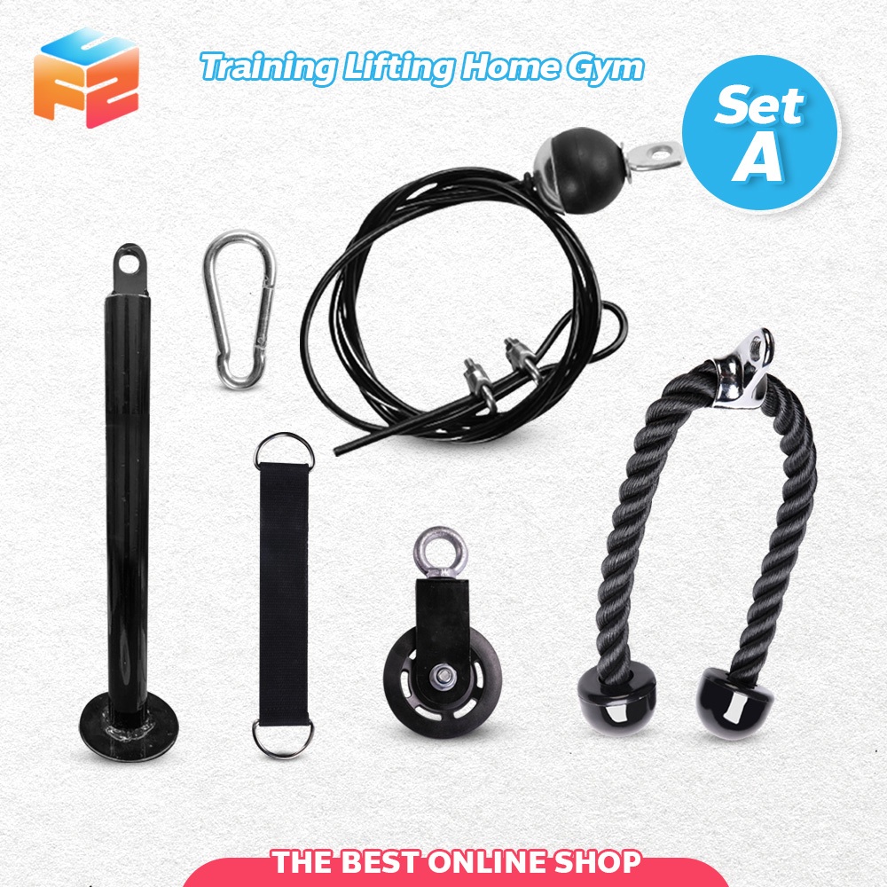 cable machine อุปกรณ์ฝึกกล้ามเนื้อหน้าอกและหลัง โฮมยิม Training Lifting Home Gym