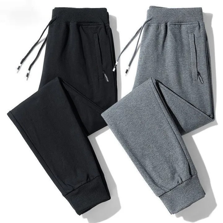 🌈🍓Star7.brand พร้อมส่ง🍓🆙COD🆙กางเกงกีฬาขาหลวม ผู้ชาย เอวยางยืด มีเชือกผูก ผ้าคอตตอนเนื้อนุ่ม สีพื้น ก