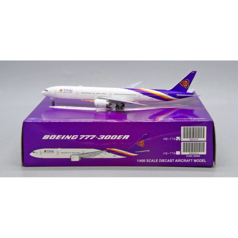 โมเดลเครื่องบิน Thai Airways การบินไทย Boeing 777-300ER HS-TTA Scale 1:400 Jc Wings