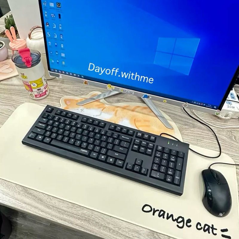 ⚡️พรีออเดอร์⚡️แผ่นรองเมาส์ คีย์บอร์ด ขนาดใหญ่ ลายน้องแมว สำหรับคอมพิวเตอร์ตั้งโต๊ะ - รูปที่ 5