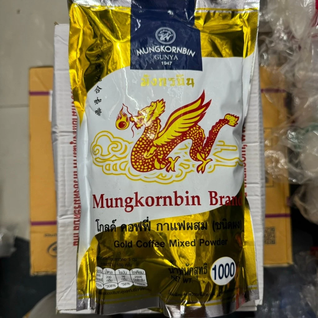 กาแฟผสม ตรามังกรบิน โกลด์คอฟฟี่ ถุงทอง ขนาด 1,000 กรัม