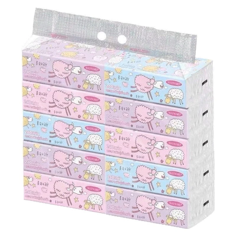 ทิชชูลายแกะ[1 แพ๊ค 10 ห่อ] ห่อละ 240 แผ่น สินค้าพร้อมส่งในไทย