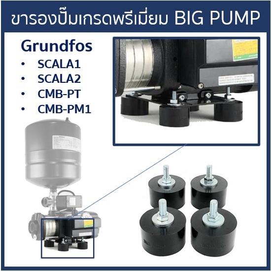 BIG PUMP ขายางรองปั๊มน้ำอย่างดีใช้กับ Grundfos CMB, SCALA1 และ SCALA2(ชุด 4 ชิ้น)