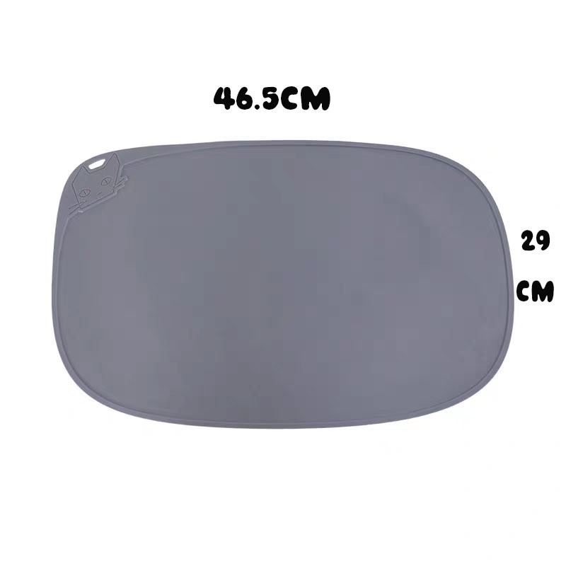 ที่รองชามสัตว์เลี้ยง วัสดุซิลิโคน เหนียวเเน่น ติดทน กันลื่นเป็นอย่างดี แผ่นรองถ้วยหมา แมว