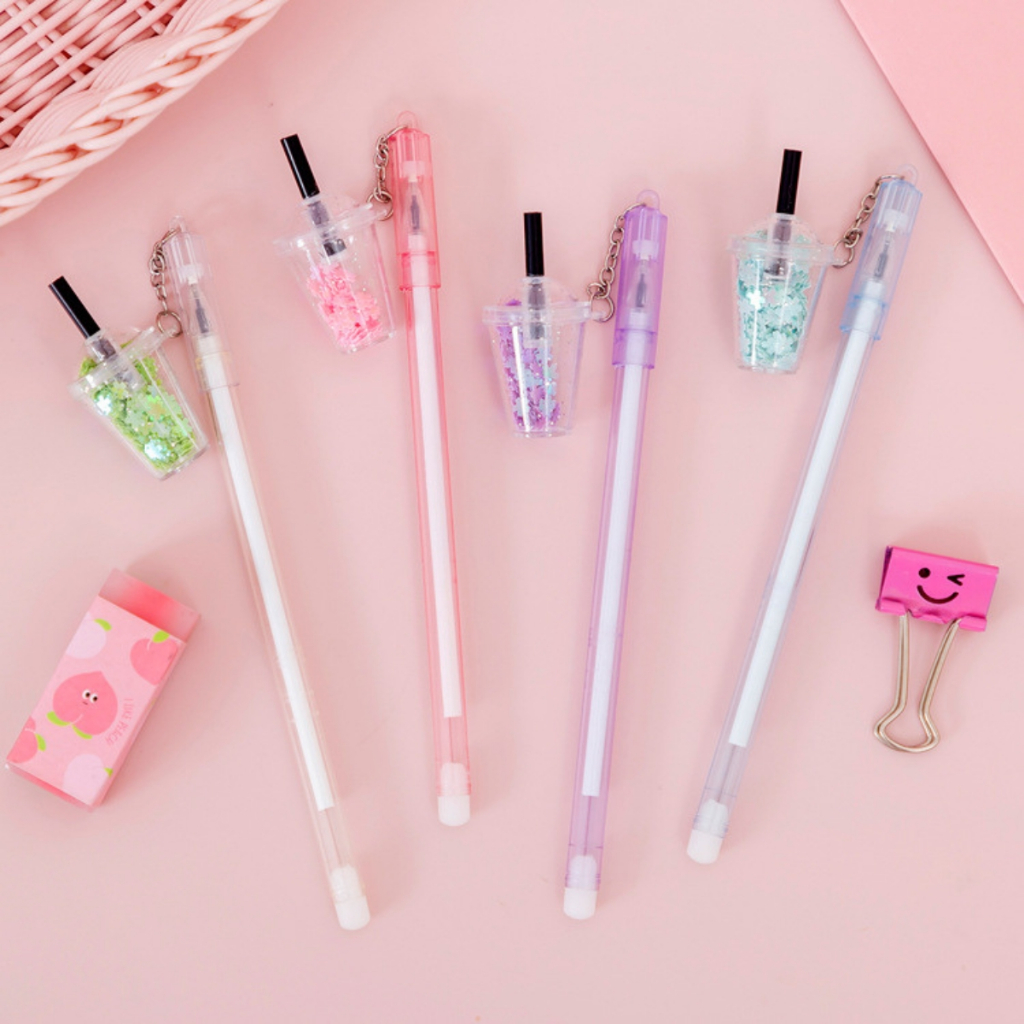 ปากกาแก้วน้ำ ปากกาเจล ปากกาลูกลื่น จี้แก้วน้ำ เครื่องเขียน/PEN-052
