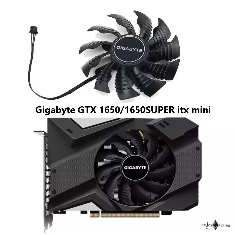 พัดลมการ์ดจอ Gigabyte GTX 1650 1650SUPER itx mini graphics card fan PLA09215S12H