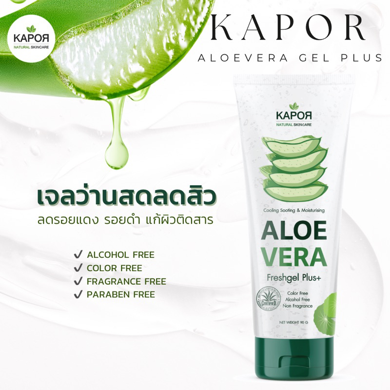 KAPOR เจลว่านหางจระเข้ สูตรลดสิว ลดรอย ฟื้นฟูผิวติดสาร