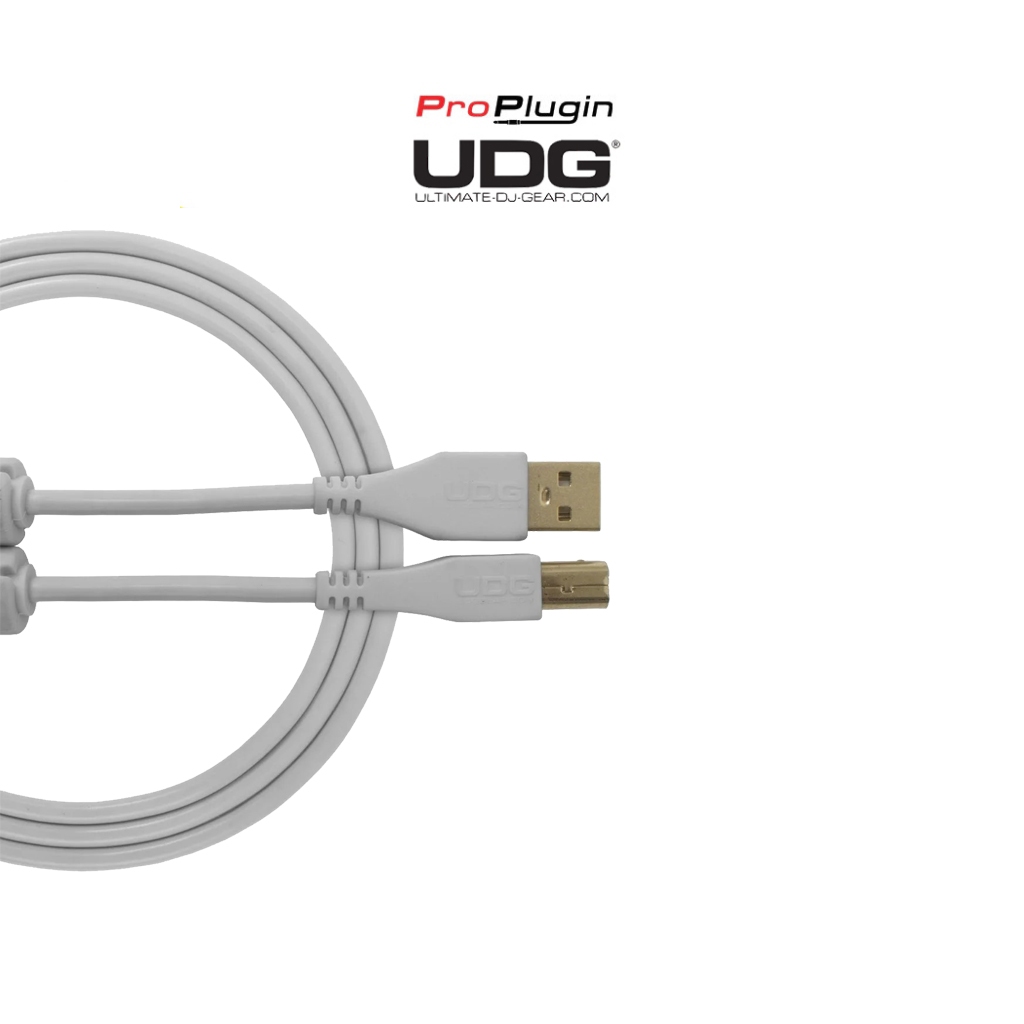 UDG (U95001WH) Ultimate Audio Cable USB 2.0 A-B White Straight ยาว 1 เมตร สายคุณภาพสูง (ProPlugin)