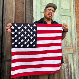 ผ้าเช็ดหน้าผืนใหญ่ โพกหัว แขวนแต่งผนัง ขนาด  70 x 70 cm.