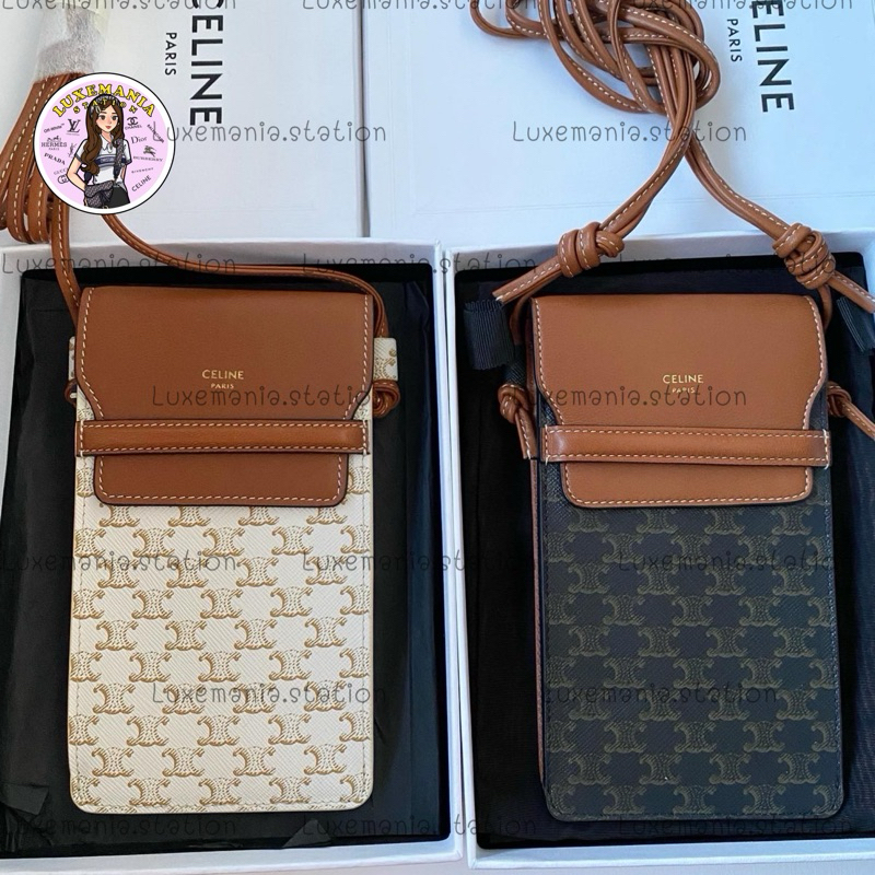 👜: New!! Celine Triomphe Phone Holder Bag ‼️ก่อนกดสั่งรบกวนทักมาเช็คสต๊อคก่อนนะคะ‼️