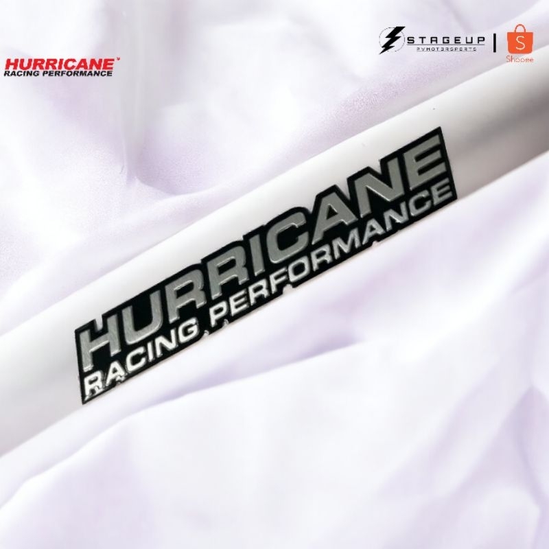 ใหม่ HURRICANE สติ๊กเกอร์ เพลท เพลทอลูมิเนียม STICKER ของแท้ จากโรงงาน EMB-001