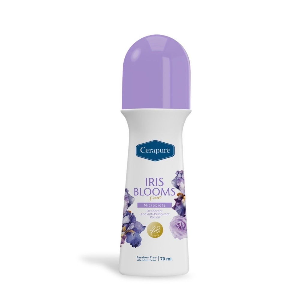 โรลออนเซราเพียวเร่ สูตรใหม่สีม่วง Iris Blooms Sense 70 ml.
