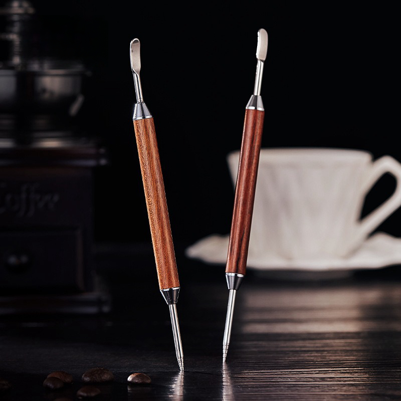 ปากกาวาดลายกาแฟ ลาเต้ อาร์ต สแตนเลส ด้ามไม้ 13.5 ซม. อุปกรณ์ร้านกาแฟ Latte art pen S.H.PLUS