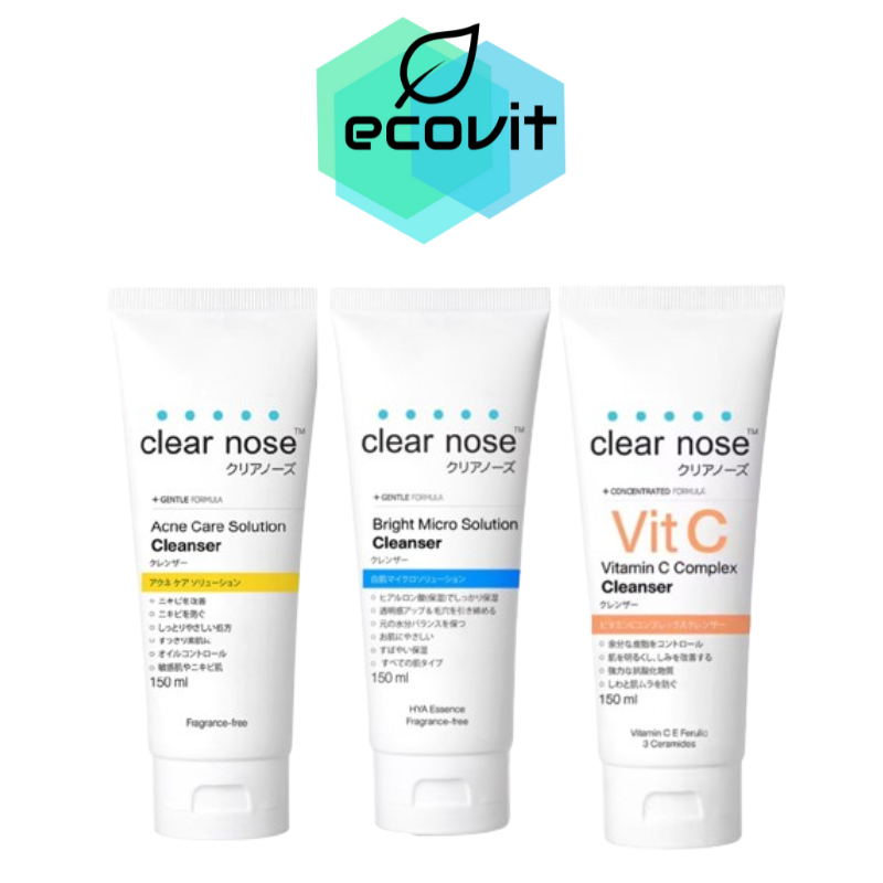 โฟมล้างหน้า Clear Nose Cleanser เคลียร์ โนส โฟมล้างหน้า [สีฟ้า/สีเหลือง/สีส้ม] [150 ml./1 หลอด]