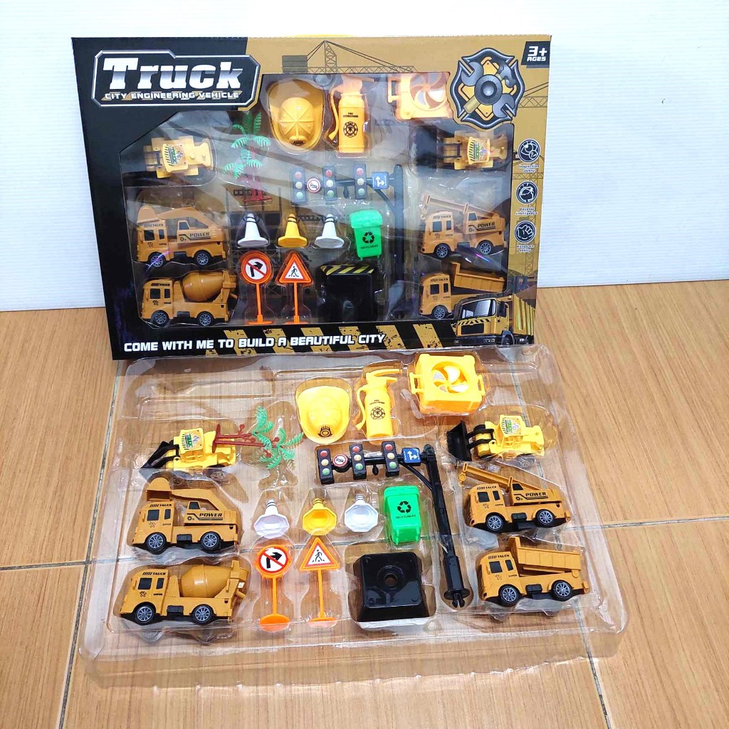 รถก่อสร้าง กล่อง รถของเล่น CITY ENGINEERING VEHICLE สินค้า ตรงปก  พร้อมส่ง จากไทย .