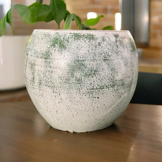Flowerpot กระถางดินเผาทรงกลม วินเทจสไตล์ ขนาด 28 x 26 cm.