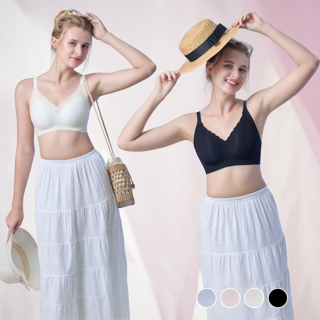 FS 2 ตัว CHERILON เชอรีล่อน Airy Bra บราไร้โครง เสื้อใน บรา ไร้ขอบ เนื้อบางใส เย็นสบาย ไม่ระคายเคืองผิว CII-BBRA09