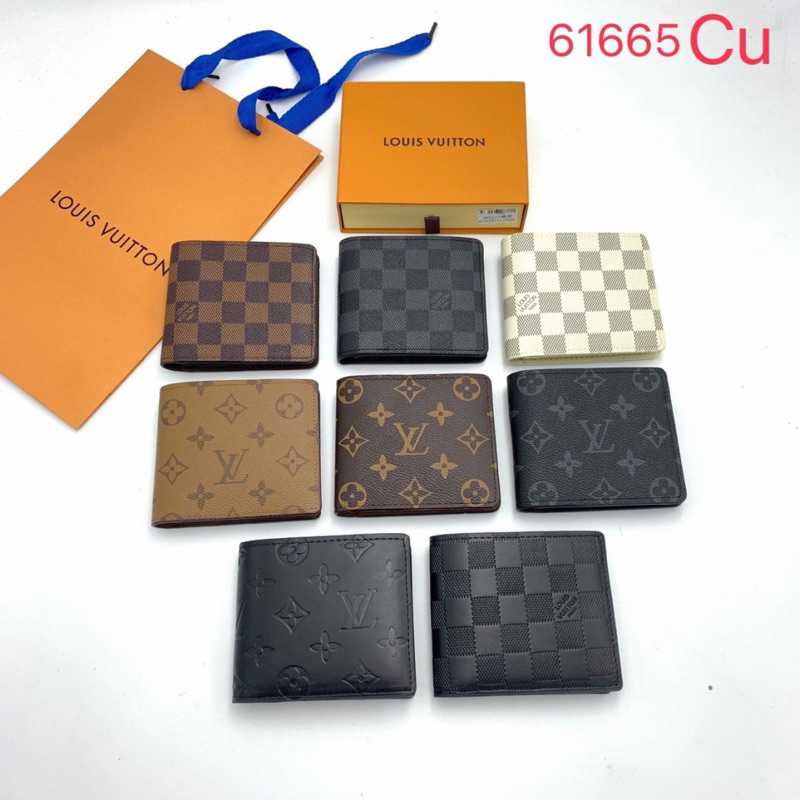 กระเป๋าตังค์ผู้ชายใบสั้นแบบพับมีช่องใส่เหรียญ สินค้าสวยตรงปกพร้อมอุปกรณ์ครบ