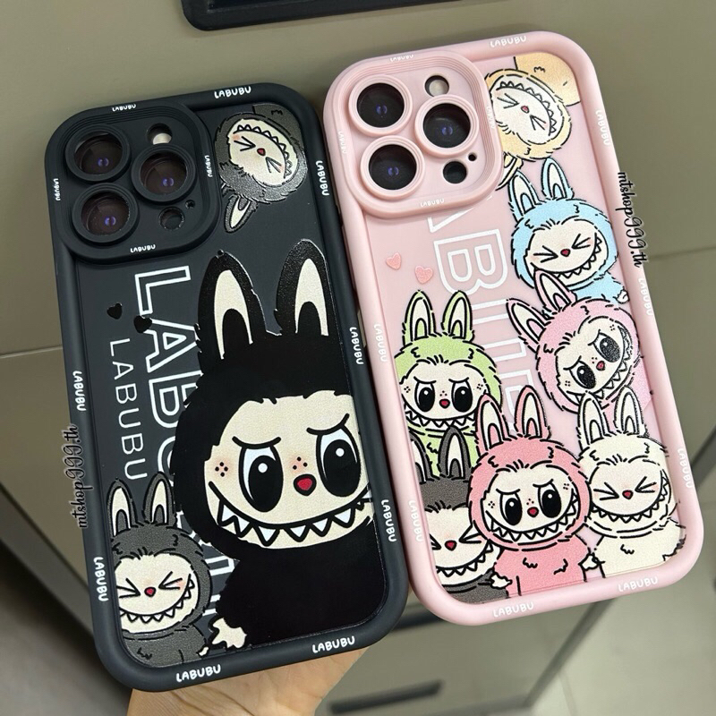 เคสนิ่ม เคสกันกล้อง สกรีนการ์ตูนลาบูบู้ iPhone 11 XR 12 12ProMax 13 13ProMax 14 14ProMax 15 15Plus 1