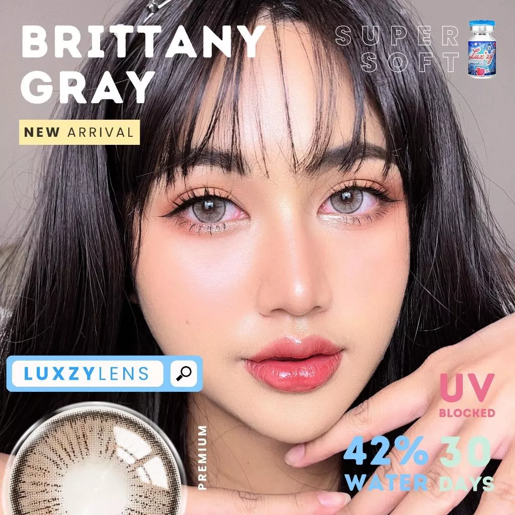 🔥คอนแทคเลนส์✨ขนาดบิ๊กอาย✨ Brittany (Luxzylens) ✨ Brown/Gray