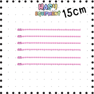 HasuEquipment 1 เส้น โซ่ไข่ปลา 15cm ขนาดเม็ด 2.4mm สำหรับทำพวงกุญแจ DIY Hasu Equipment [BC15]