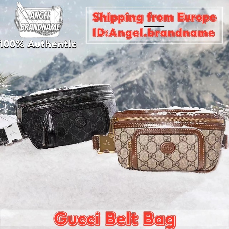 👜กุชชี่ GUCCI Belt Bag With Interlocking G กระเป๋าคาดเอว