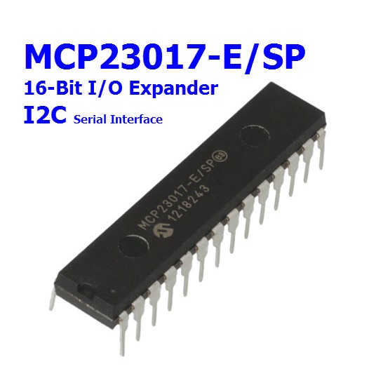1pcs MCP23017-E/SP MCP23017 DIP28 16-Bit I/O Expander