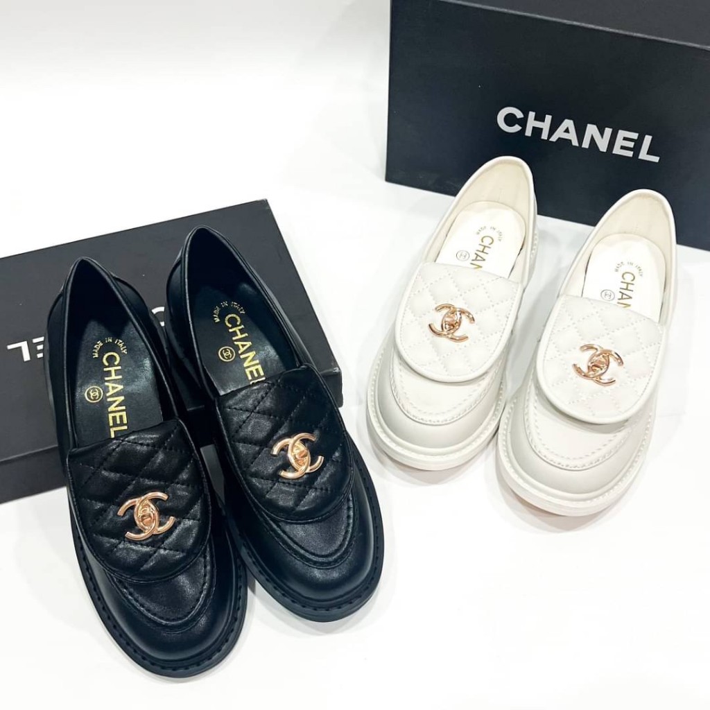 รองเท้า Chanel Loafers  งานออริเทียบแท้- หนังแท้