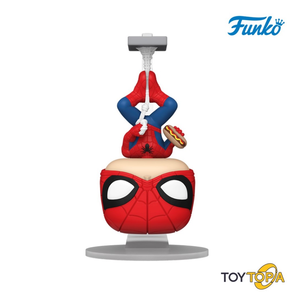 Funko POP! (77388) - Spider-Man with Hot Dog (Upside Down)(1357)(Exclusive) POP! Marvel