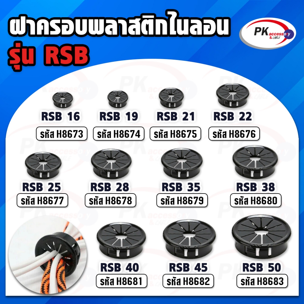 Snap bushing  ฝาครอบพลาสติกไนลอน รุ่น RSB