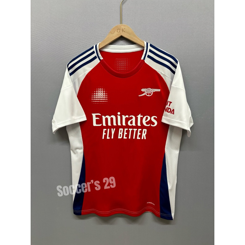เสื้อทีม อาเซน่อล 2024/2025 ใหม่ล่าสุด เนื้อผ้าโพลีเอสเตอร์ คุณภาพสูง