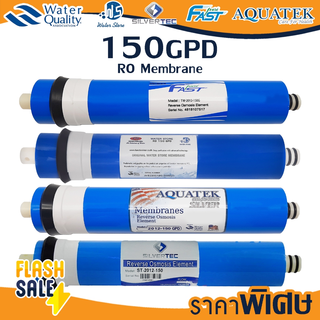 ไส้กรองน้ำ ไส้กรองเมมเบรน RO เมมเบรน Membrane 150 GPD เครื่องกรองน้ำ FastPure ตู้น้ำหยอดเหรียญ Silvertec AQUATEK water