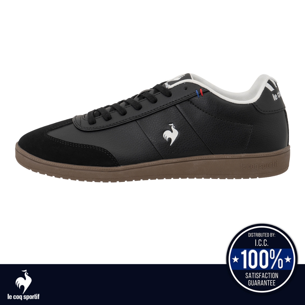 le coq sportif รองเท้าชาย-หญิง รุ่น LCS GARE II สีดำ (รองเท้าผ้าใบสีดำ, รองเท้าแฟชั่น, แบบผูกเชือก)