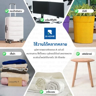ผ้าคลุมกระเป๋าเดินทาง B-HOME พลาสติกหุ้มกระเป๋าเดินทาง วัสดุเหนียวทนทาน ไม่ขาดง่าย กันน้ำ กันฝุ่น