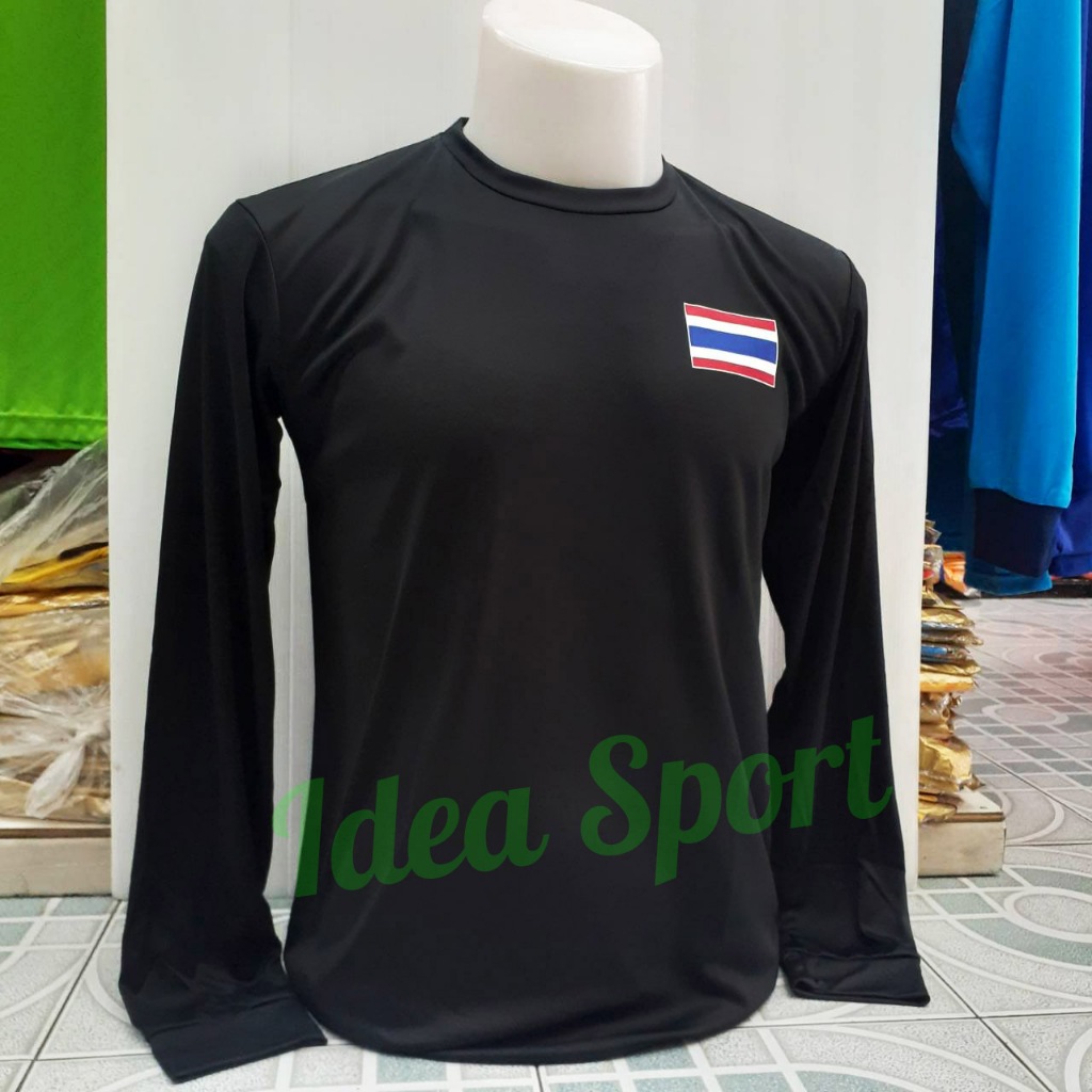 เสื้อยืด แขนยาว พอร์ตแมน + รีดโลโก้ ธงชาติ