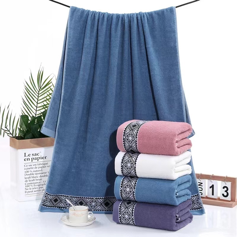[ส่งเร็วพิเศษ!] ผ้าเช็ดตัว ขนาดใหญ่พิเศษ 100% cotton ขนาด 27*54 นิ้ว (70*140cm) น้ำหนัก380 กรัม มี 4 สี