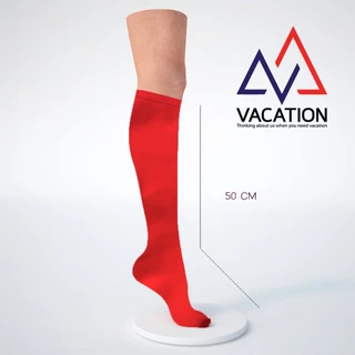 VACATION ถุงเท้ากันทาก 100% แบบยืด ผ้ายืด ใส่สบาย ไม่อุ้มน้ำ ราคาถูก สีแดง