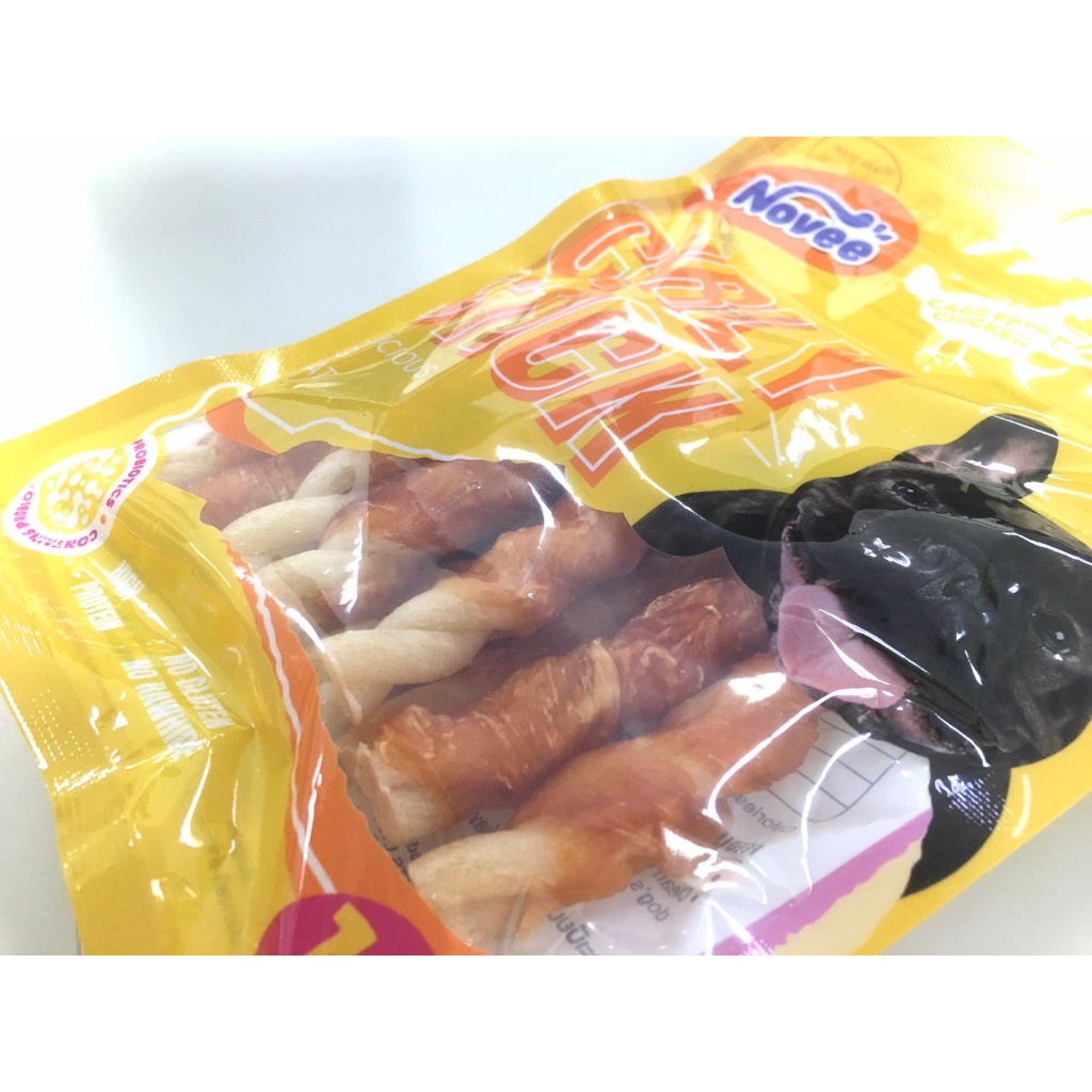 Novee سكاكر كلاب Curly Stick ملفوفة بالدجاج — صورة 7