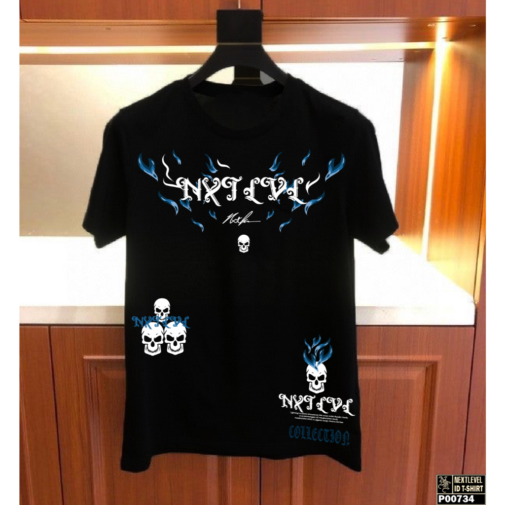 NXTLVL เสื้อยืด เสื้อไฮเอน thunder skull ไซส์ S-6XL [P00734]