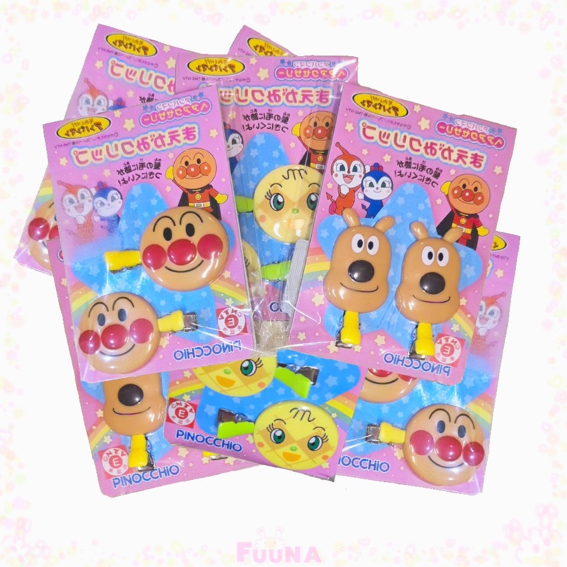 (vdo มีส่วนลดเพิ่ม) Anpanman กิ๊บติดผม อันปังแมน(set 2 ชิ้น) ของแท้จากญี่ปุ่น