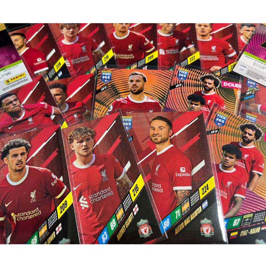 LIVERPOOL FC / ADRENALYN XL PANINI CARDS / FOOTBALL 365 2024  / Choose From List + FREE GIFT